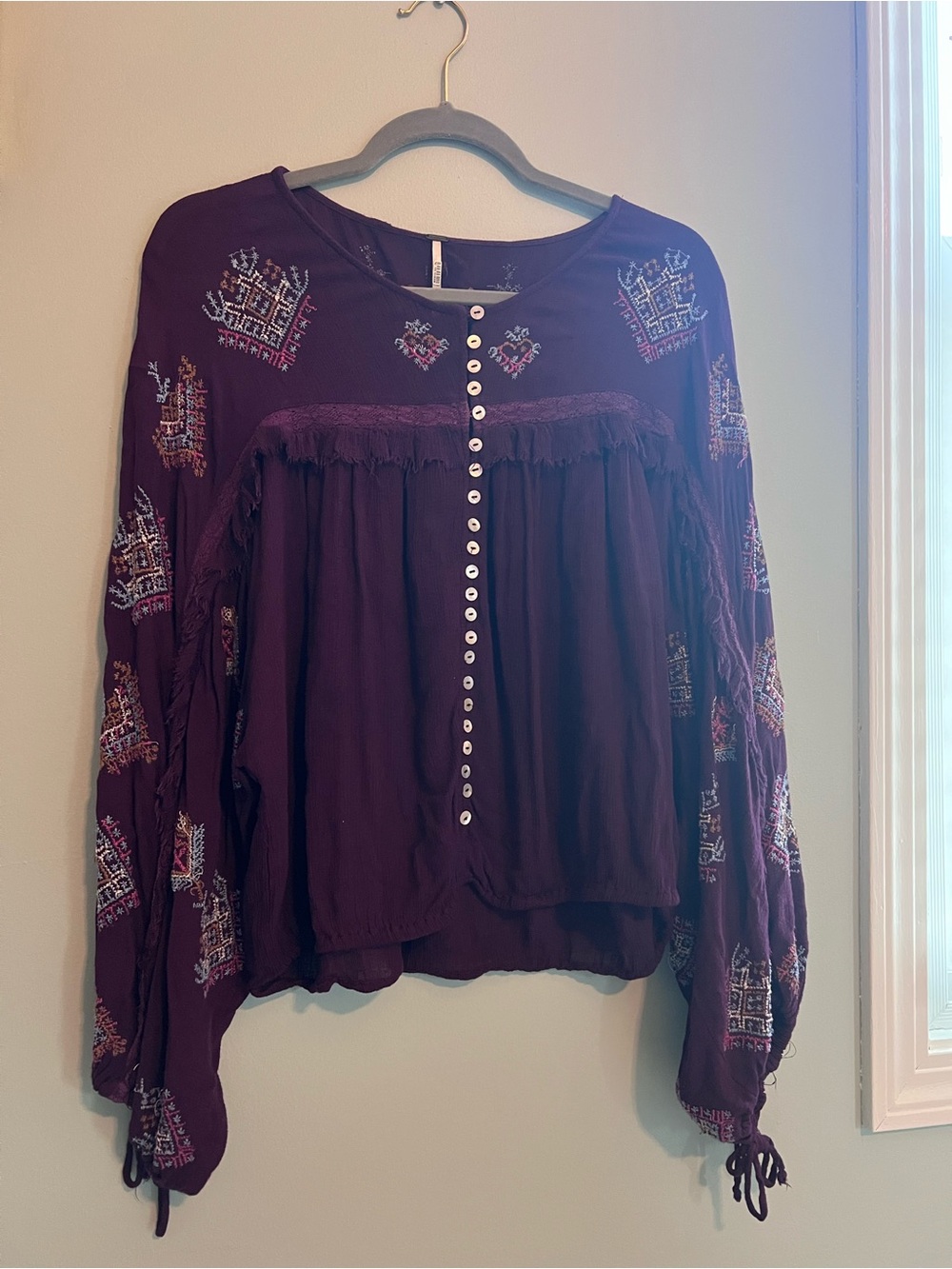 Free people long sleeve blouse